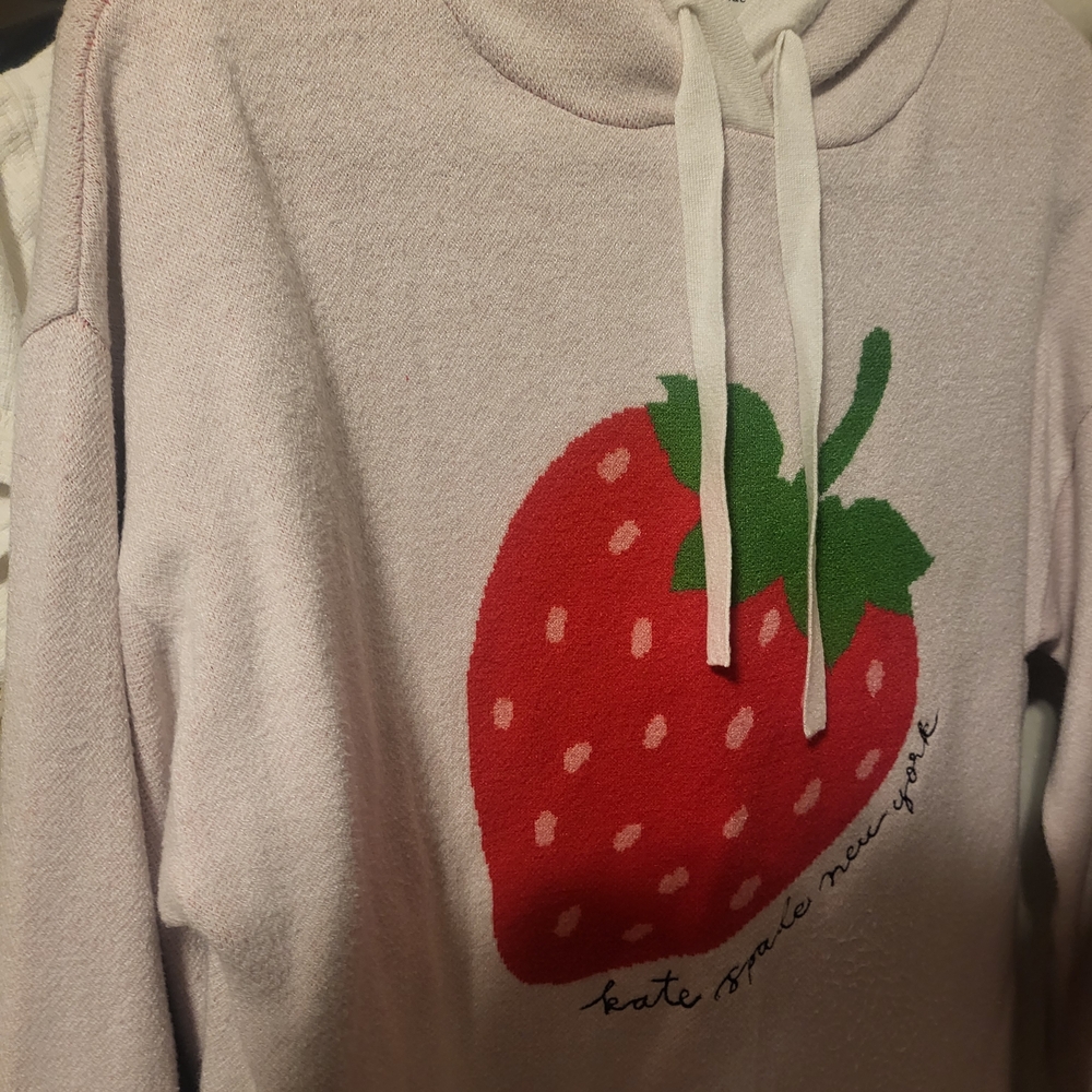 Kate Spade Pink Hoodie with Strawberry Design - Picture 7 of 10